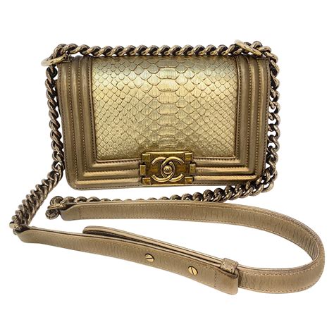 chanel small python boy bag|chanel python clutch bag.